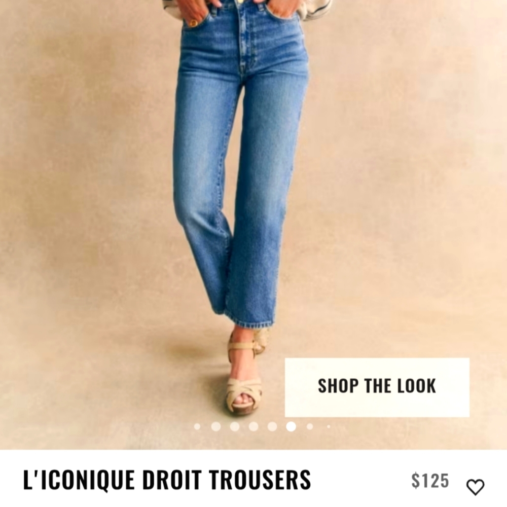 Sezane L'Iconique Droit Trousers Denim